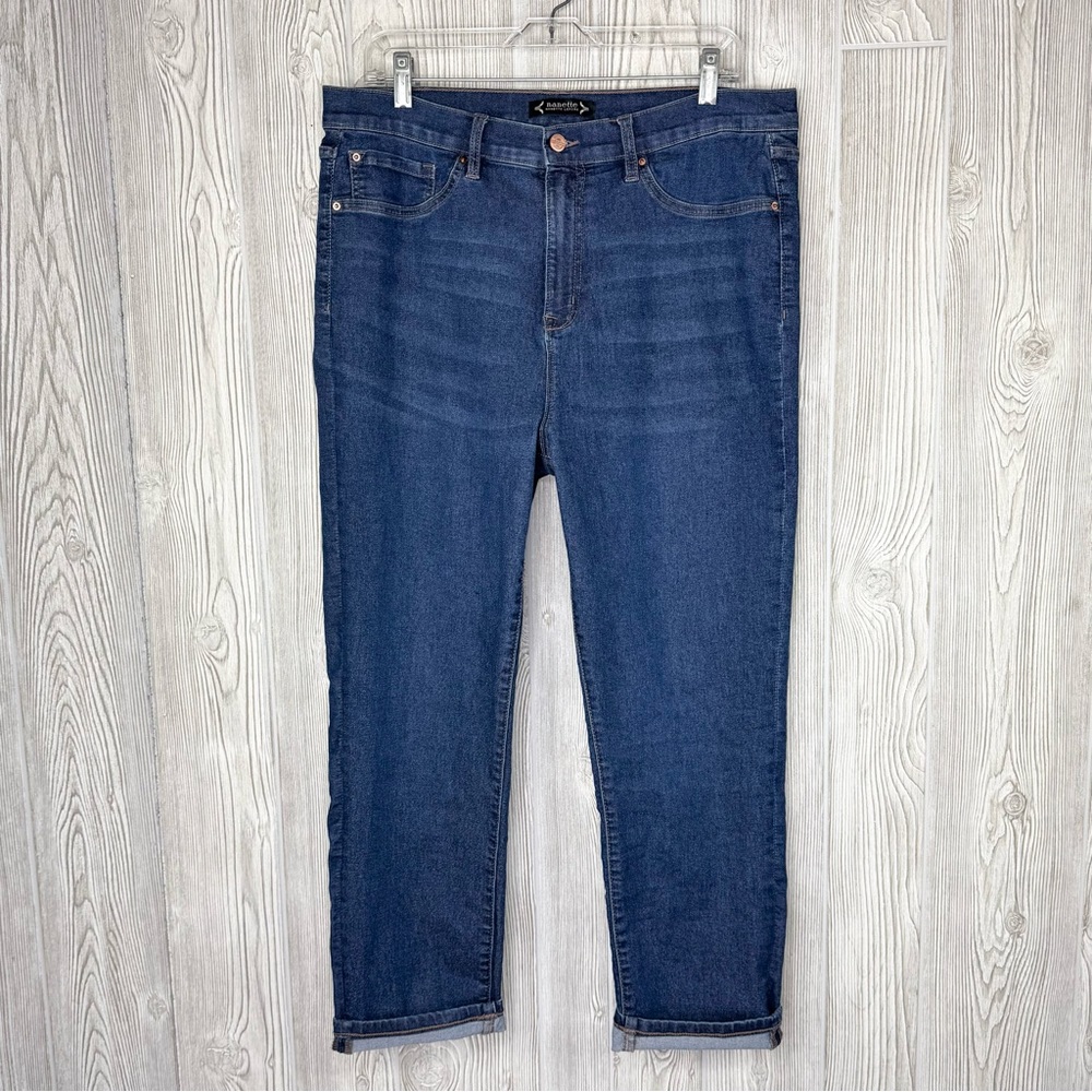 Nanette Lepore Belle High Rise Cropped Skinny Jeans 16 Super Stretchy Flattering - Picture 3 of 11